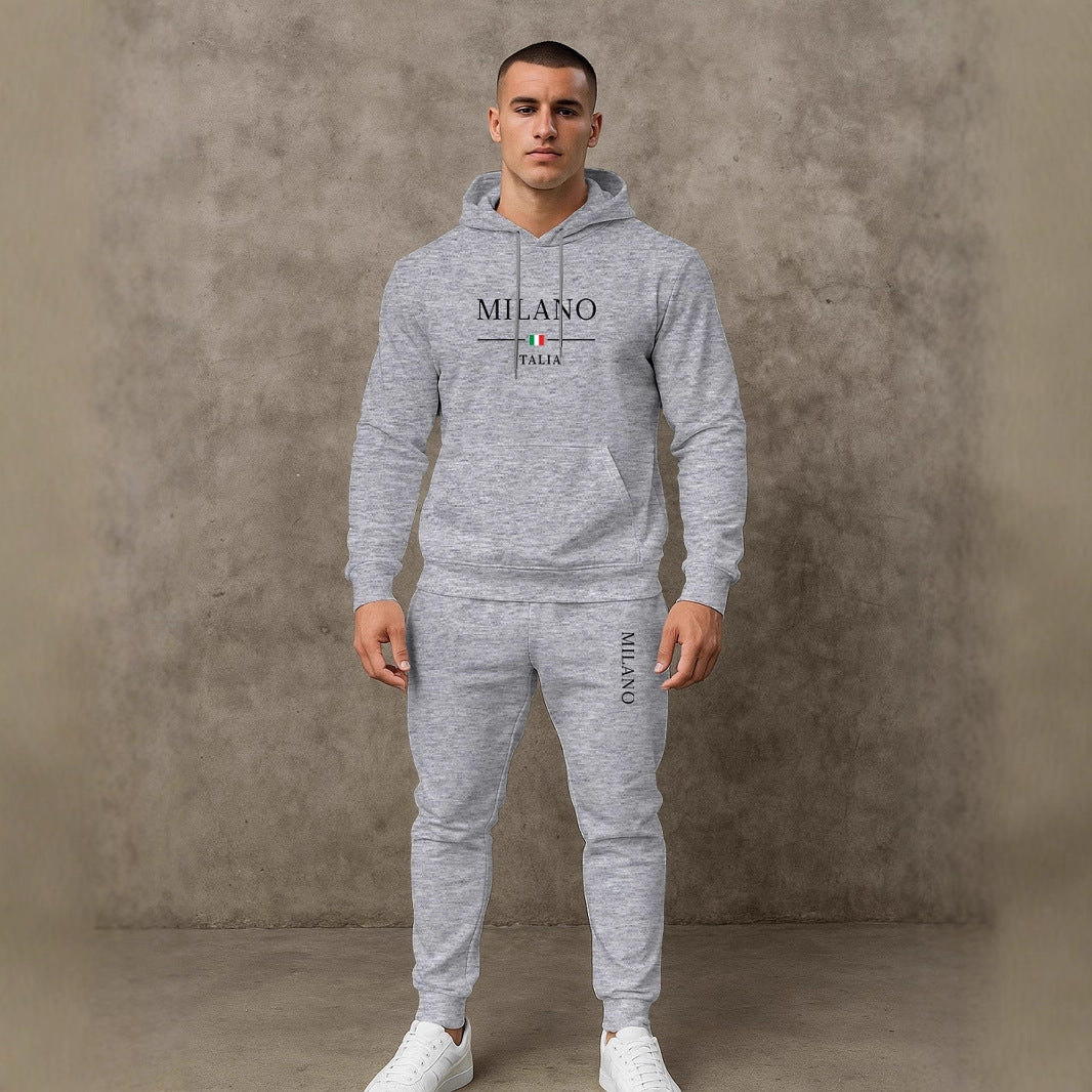 Herren Sportlicher Hoodie und Jogginghose Set Echoarchiv