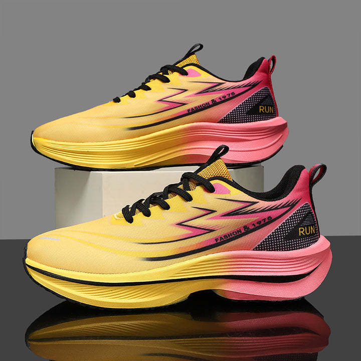 Unisex gedämpfte Straßenlauf-Sneaker mit doppelschichtiger Komfort-Zwischensohle und reflektierenden Designstreifen – Norré