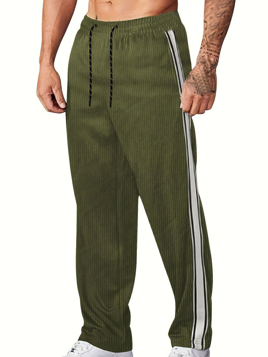 Herren komfortable Freizeithose mit seitlichem Streifen Echoarchiv