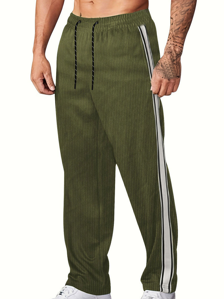 Herren komfortable Freizeithose mit seitlichem Streifen Echoarchiv