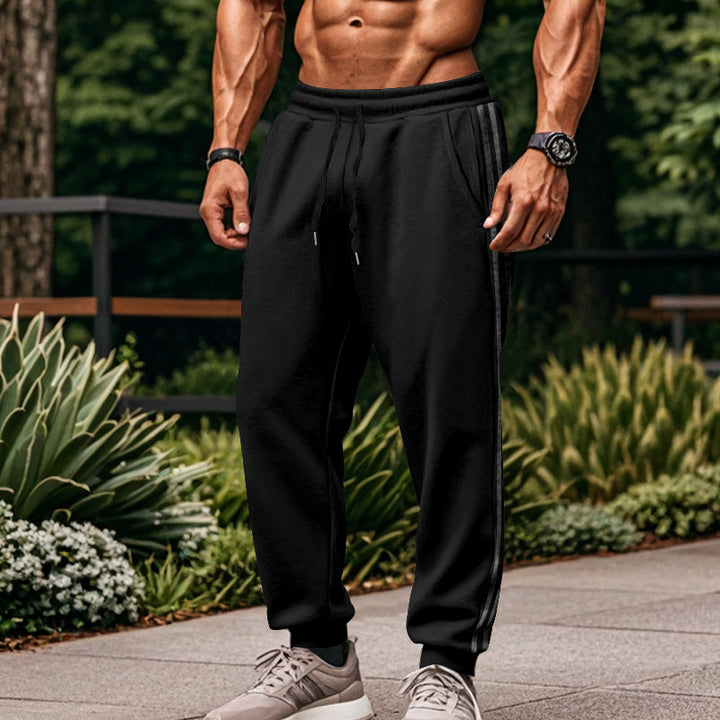 Herren sportliche Cargo-Jogginghose mit atmungsaktiven Einsätzen und elastischem Bund Echoarchiv