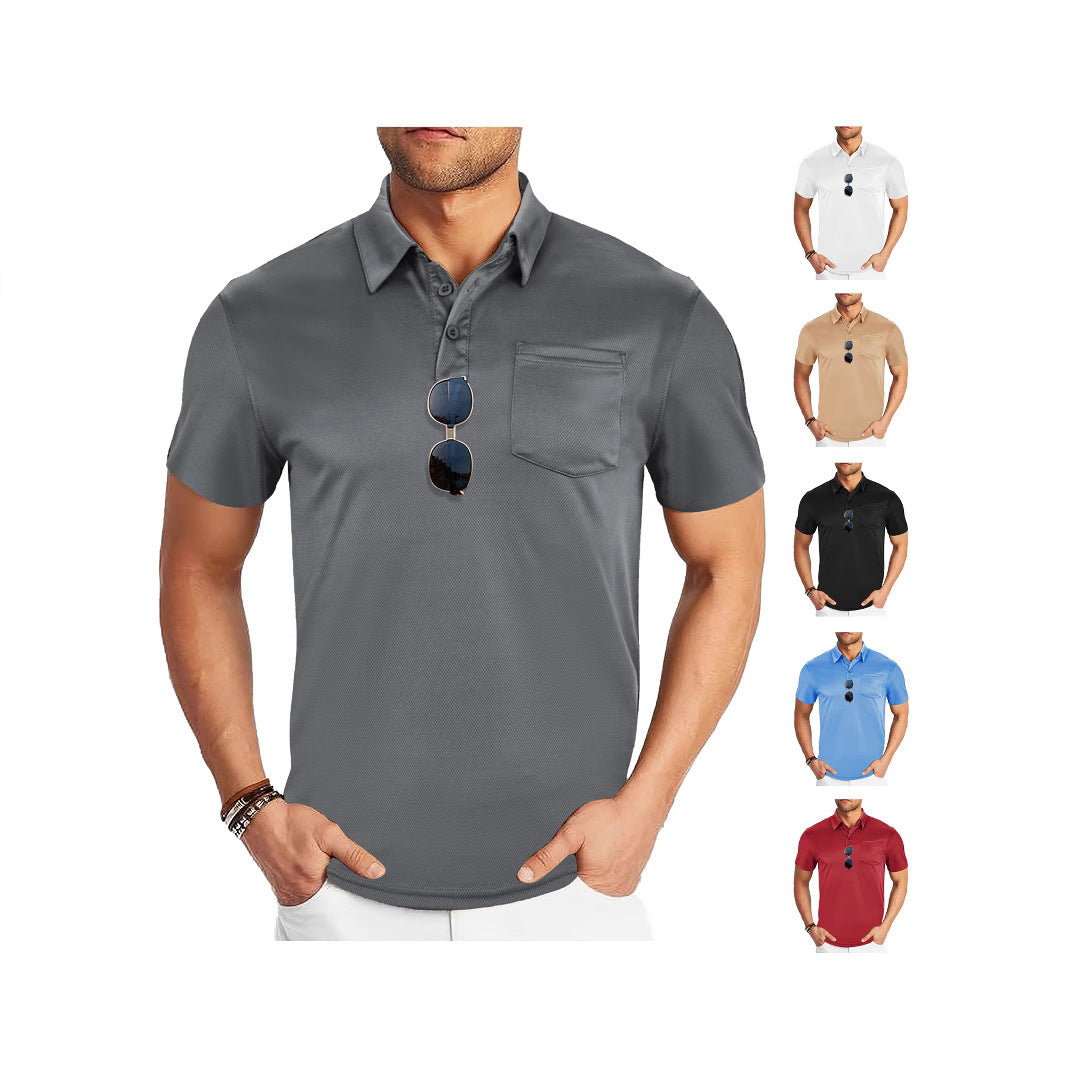 Herren nan funktionales Polohemd mit Brusttasche und atmungsaktiver Meshstruktur Echo Archiv