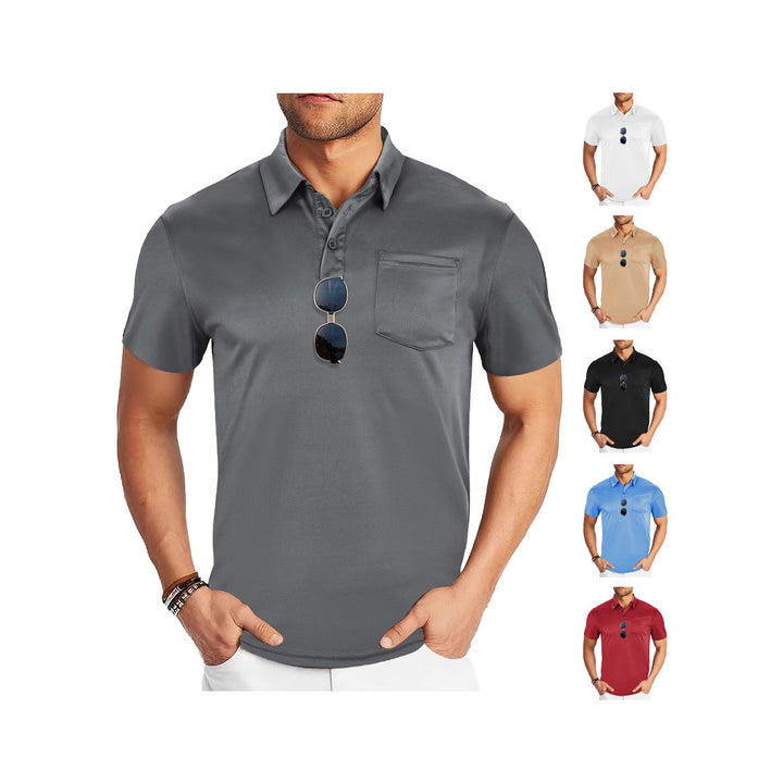 Herren nan funktionales Polohemd mit Brusttasche und atmungsaktiver Meshstruktur Echo Archiv