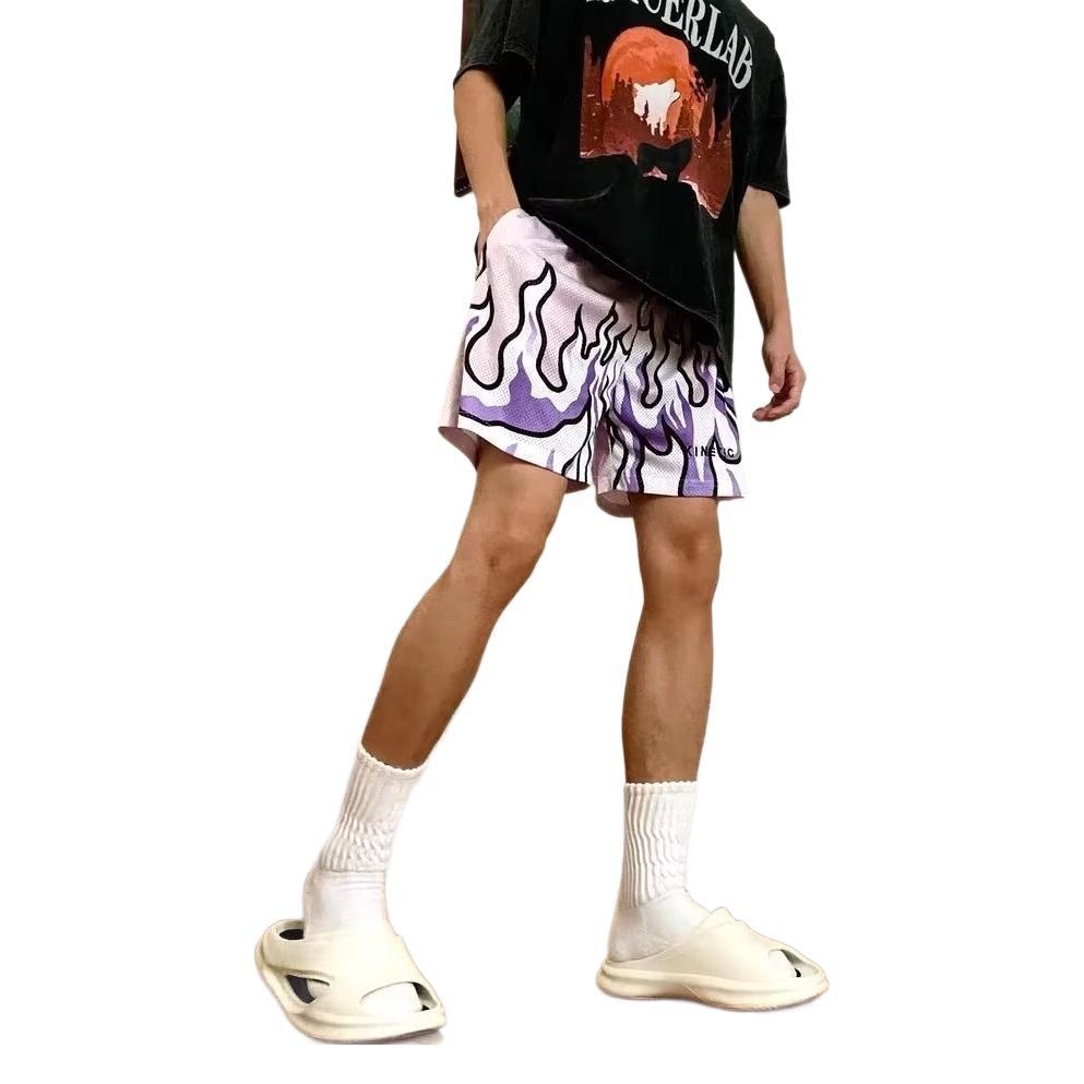 Männer Flame-Grafik Sport Shorts Echoarchiv