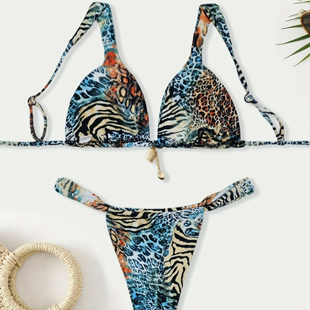 Damen Halter-Bikini mit Animal-Print Echo Archiv