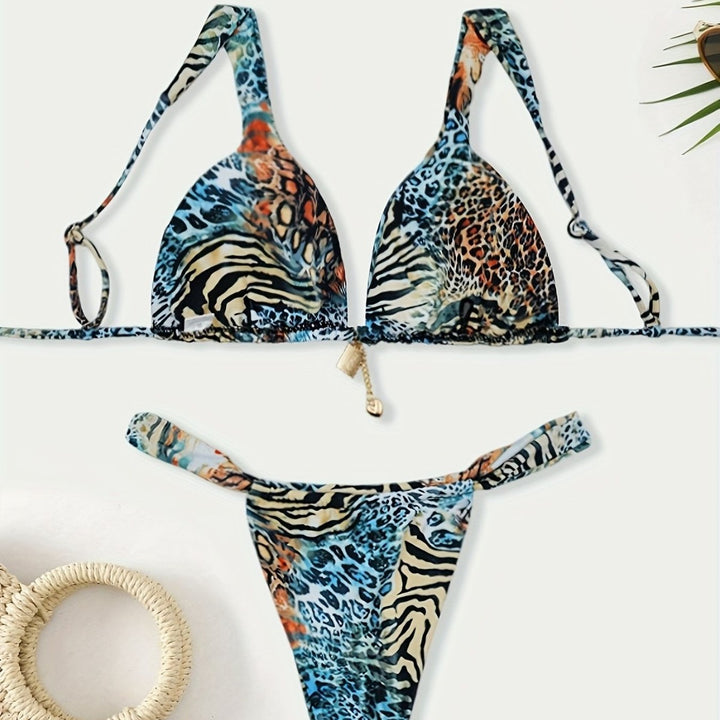 Damen Halter-Bikini mit Animal-Print Echo Archiv