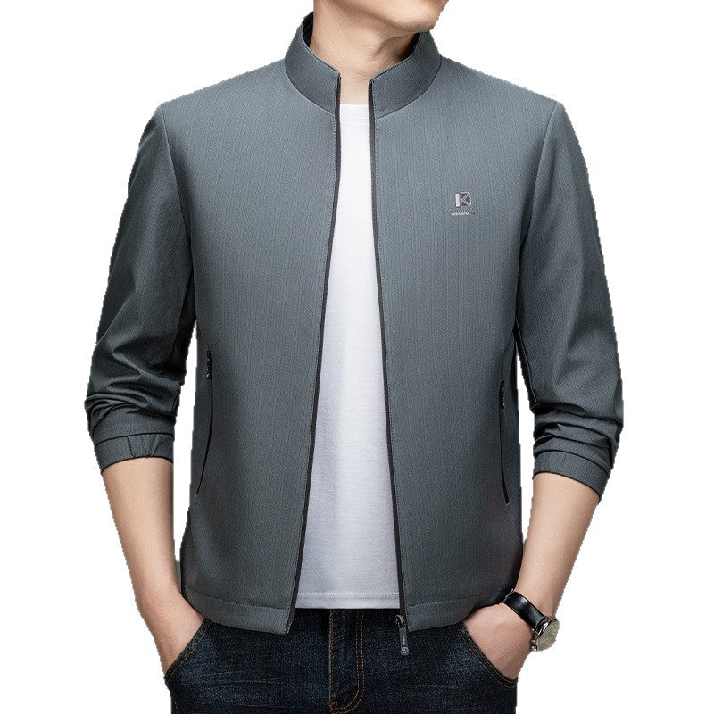 Herren Leichte Utility-Jacke mit hohem Kragen Echo Archiv