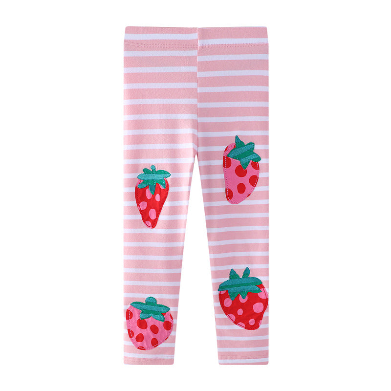 Mädchen Leggings mit fröhlichem Erdbeer-Design Echo Archiv