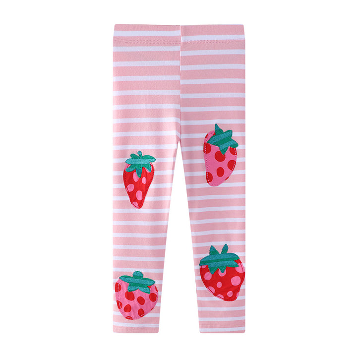 Mädchen Leggings mit fröhlichem Erdbeer-Design Echo Archiv
