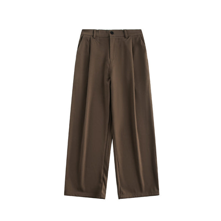 Damen Weite hochtaillierte Stoffhose mit Bundfalte und weitem Bein Echo Archiv