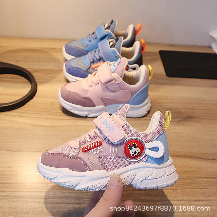 Damen Sportliche Kindersneaker mit verstellbarem Klettverschluss und niedlichem Tiermotiv Echo Archiv