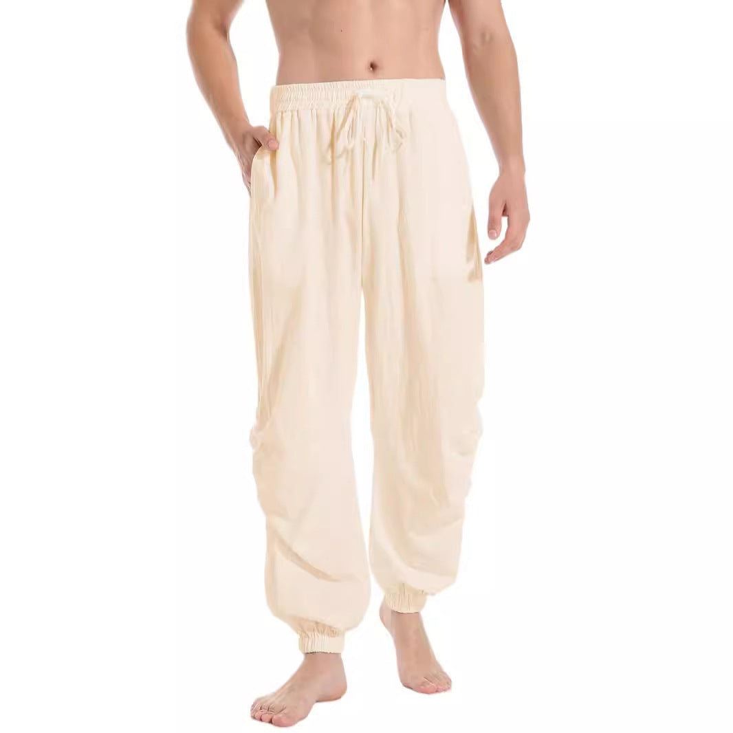 Herren lässige Freizeithose aus leichtem Stoff mit tapered Bein Echoarchiv