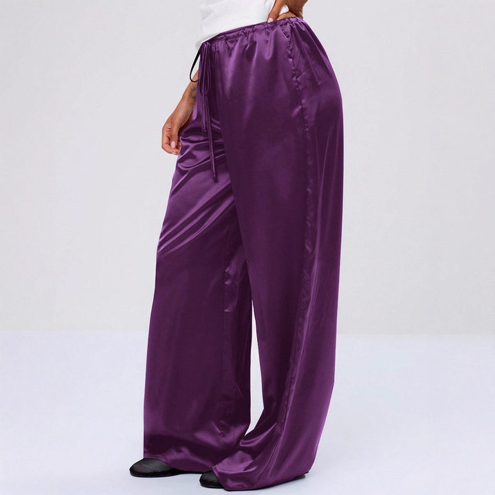 Damen Satin-Hose mit weitem Bein und elastischem Bund Echo Archiv