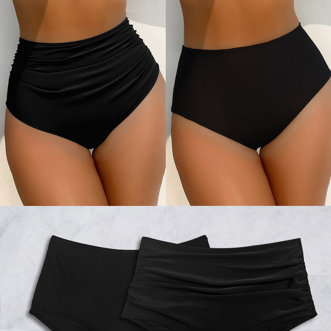 Damen Hochtaillierte Bikini-Hose mit vielseitigem Raffungselement und figurformendem Schnitt Echo Archiv