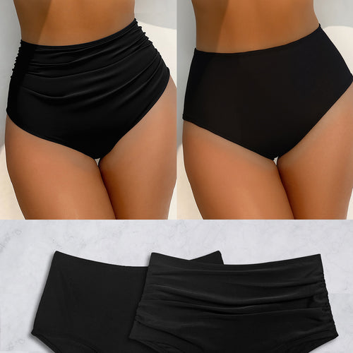 Damen Hochtaillierte Bikini-Hose mit vielseitigem Raffungselement und figurformendem Schnitt Echo Archiv