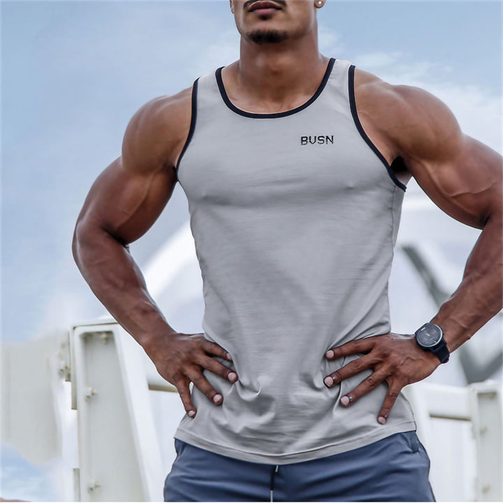 Herren Sport Tanktop mit atmungsaktiven Einsätzen und anschmiegsamem Schnitt Echoarchiv