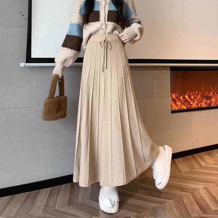 Damen Eleganter und fließender Maxirock Echo Archiv
