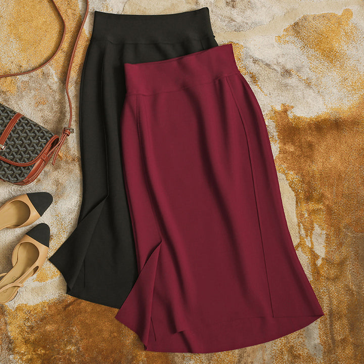 Damen Eleganter und figurbetonter Midi-Rock Echoarchiv