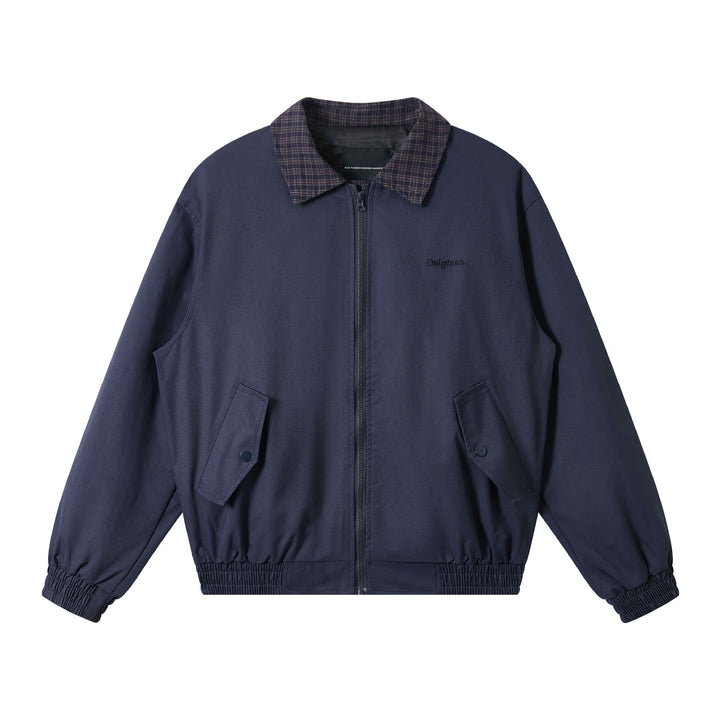 Herren Oversize‑Blousonjacke mit Karokragen und aufgesetzten Pattentaschen Echoarchiv
