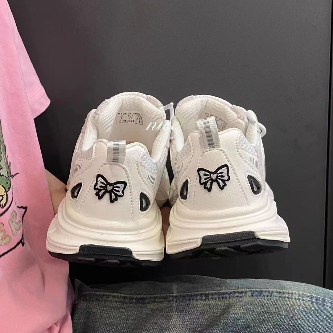 Damen Sneakers mit verspieltem Schleifendetail und atmungsaktiver Mesh-Oberfläche Echo Archiv