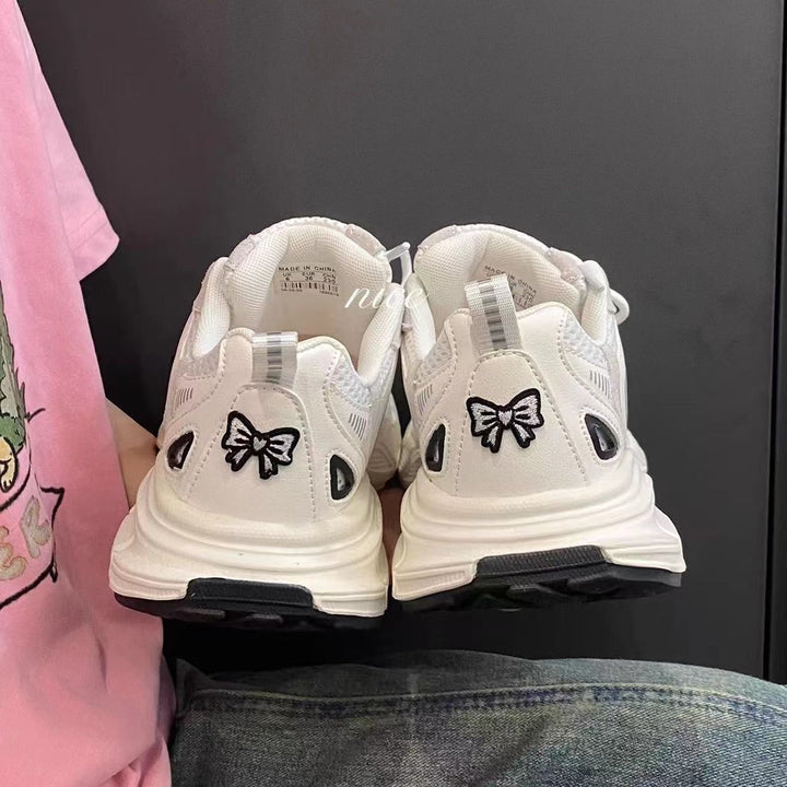 Damen Sneakers mit verspieltem Schleifendetail und atmungsaktiver Mesh-Oberfläche Echo Archiv
