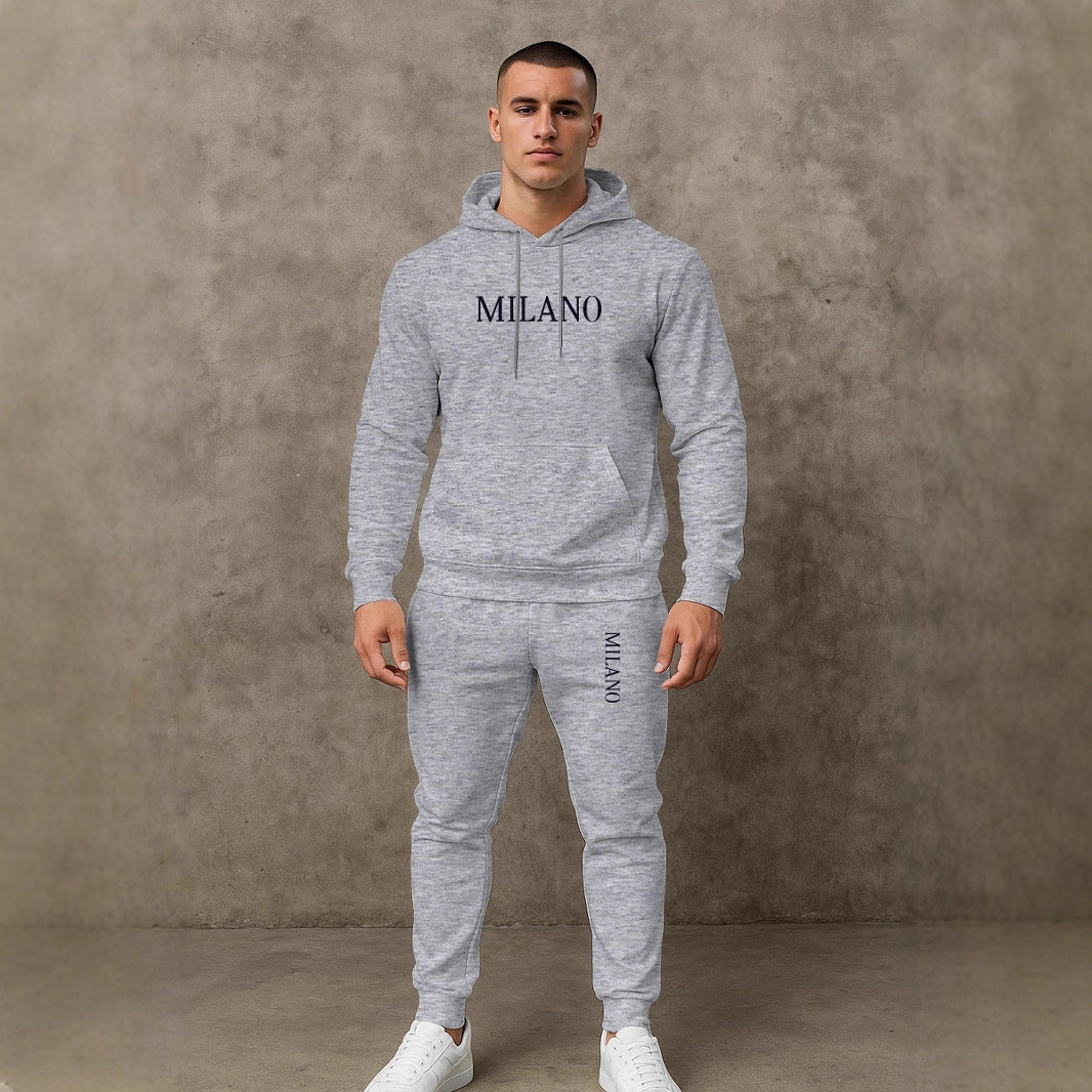 Herren modischer Hoodie und Jogginghose Set Echoarchiv