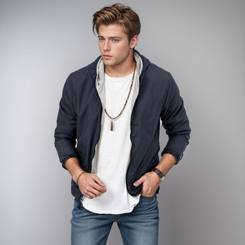 Herren leichte Übergangsjacke mit praktischen Taschen Echoarchiv