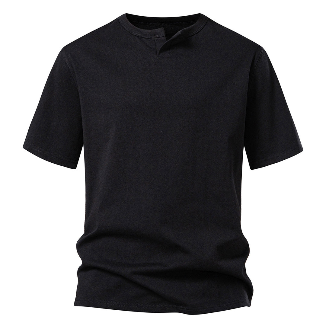 Herren Kurzarm T-Shirt mit kreativem Kragen Echoarchiv