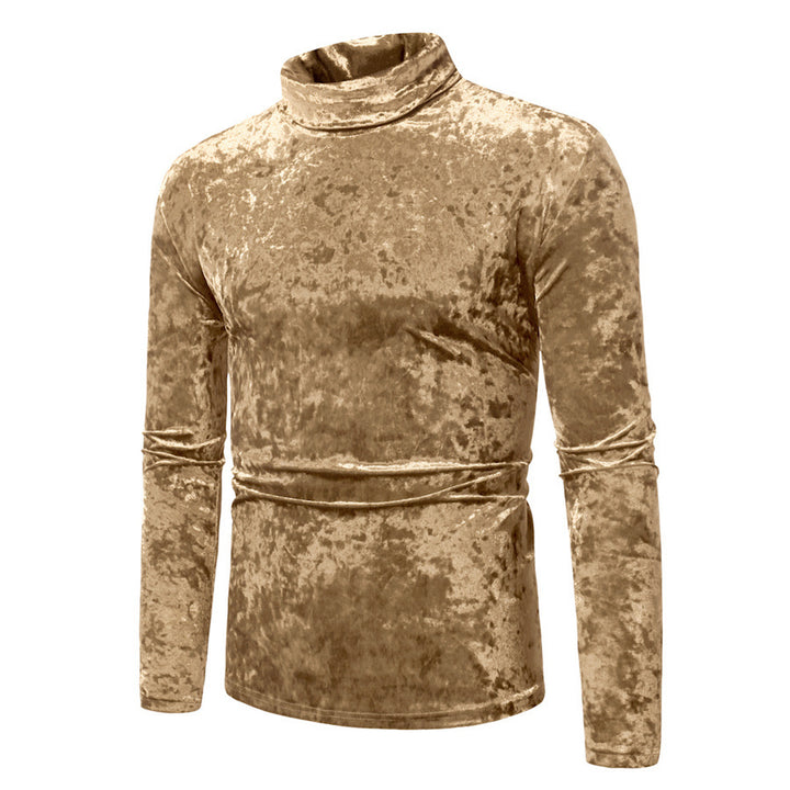 Herren Samt-Rollkragenpullover mit elegantem Design Echoarchiv
