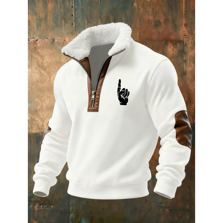 Herren Klassischer Kapuzenpullover mit Fleece-Detail Echoarchiv