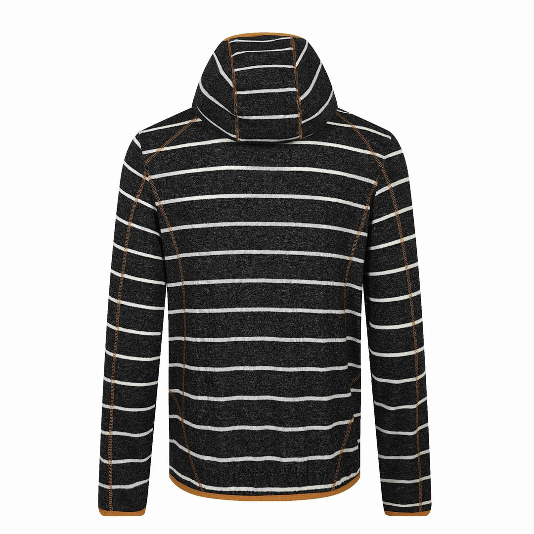 Unisex Gestreifter Strick‑Halbkragenpullover mit Raglanärmeln Echoarchiv