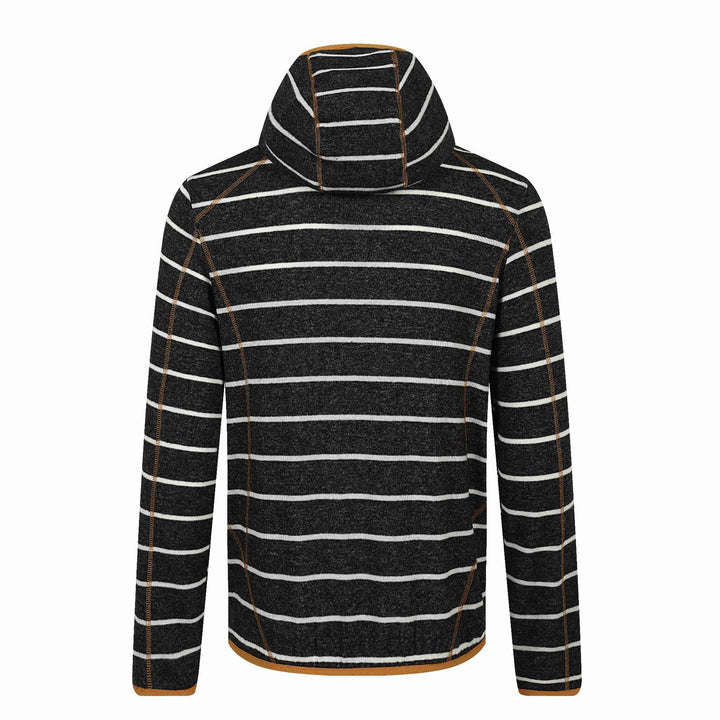 Unisex Gestreifter Strick‑Halbkragenpullover mit Raglanärmeln Echoarchiv