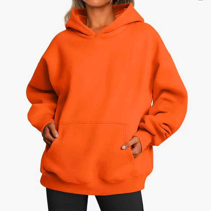 Damen nan extralanger Oversize-Kapuzenpullover im Boxy-Schnitt mit Kängurutasche und geripptem Abschluss Echo Archiv