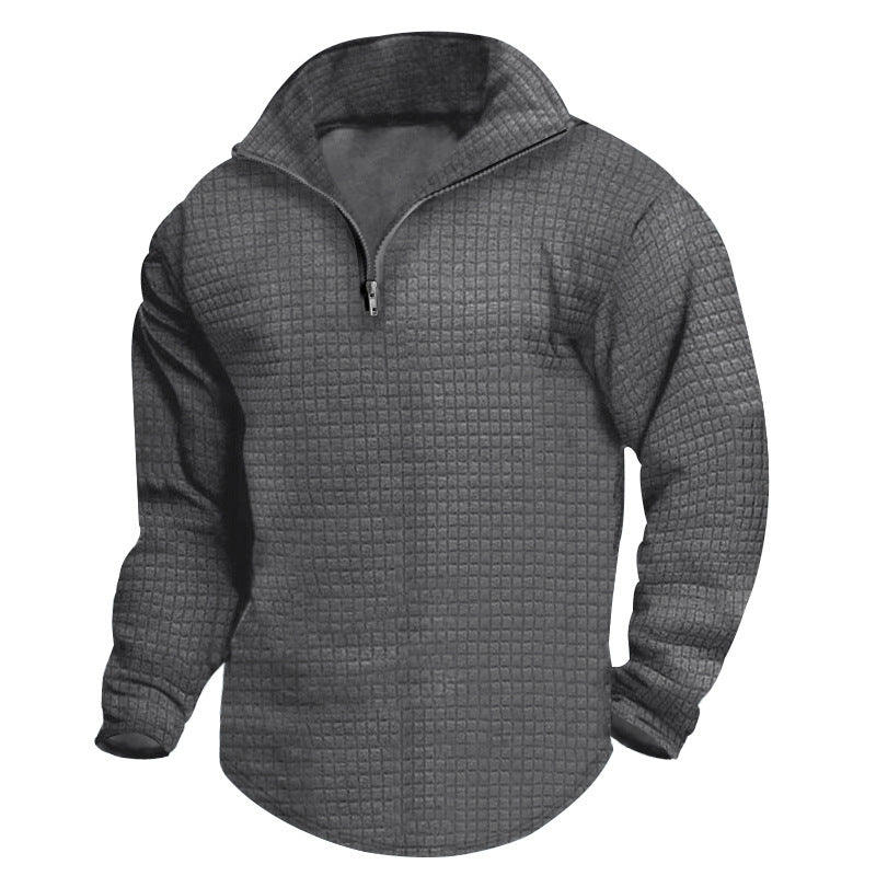 Herren Wärmeisolierter Pullover mit halbhohem Kragen und strukturierter Oberfläche – Marzano