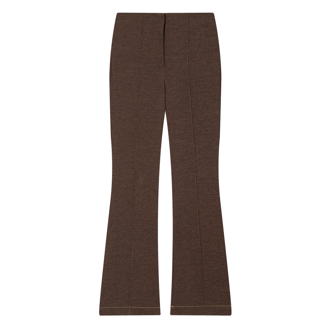 Damen hochtaillierte Jersey-Hose mit dekorativer Mittelnaht und leichtem Schlag – Avélisse