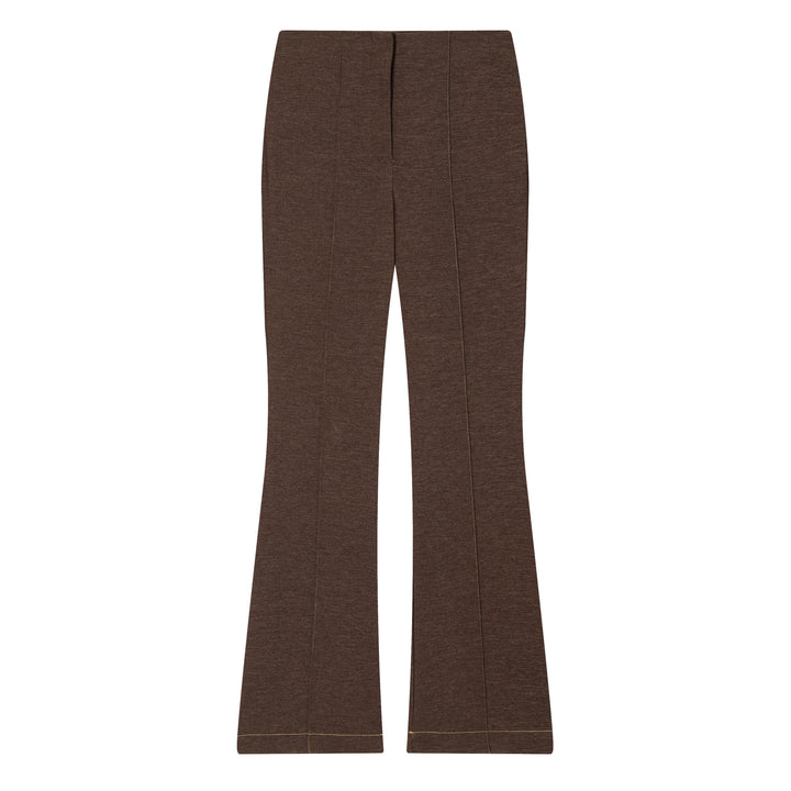 Damen hochtaillierte Jersey-Hose mit dekorativer Mittelnaht und leichtem Schlag – Avélisse