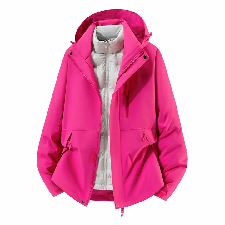 Herren Wasserfeste dreiteilige Winterjacke mit abnehmbarer Daunen-Innenjacke und Kapuze Echo Archiv