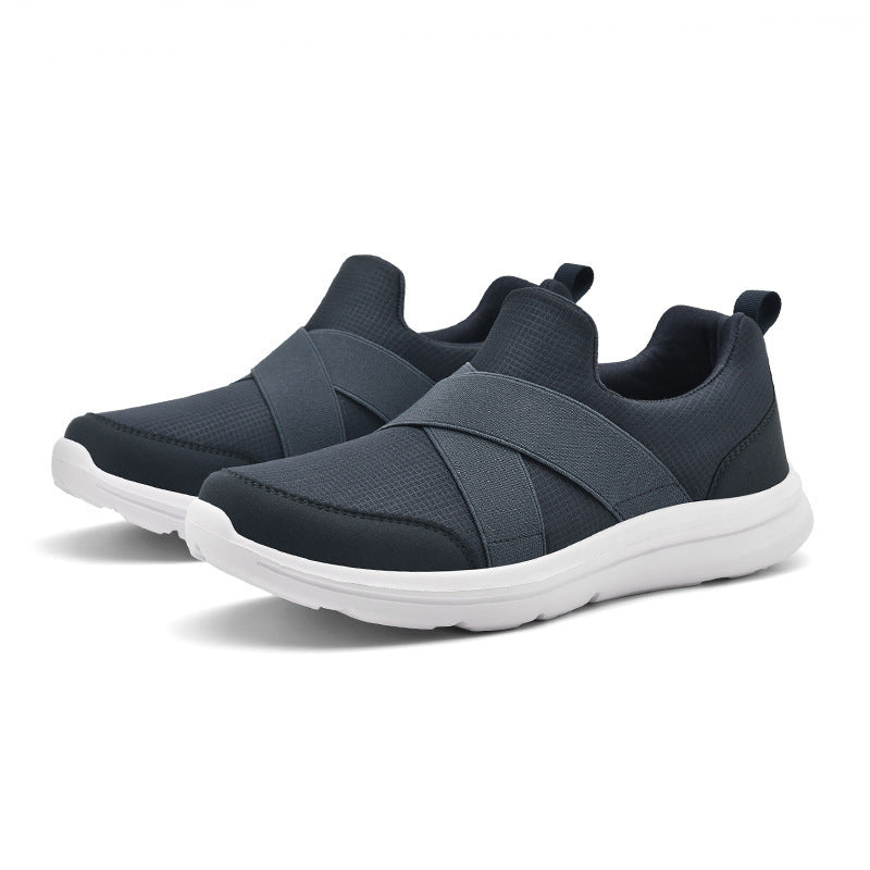Damen nan elastischer Slip-On Komfort-Sneaker mit atmungsaktivem Strickoberteil, gekreuzten Stretchriemen und dämpfender EVA-Sohle Echo Archiv