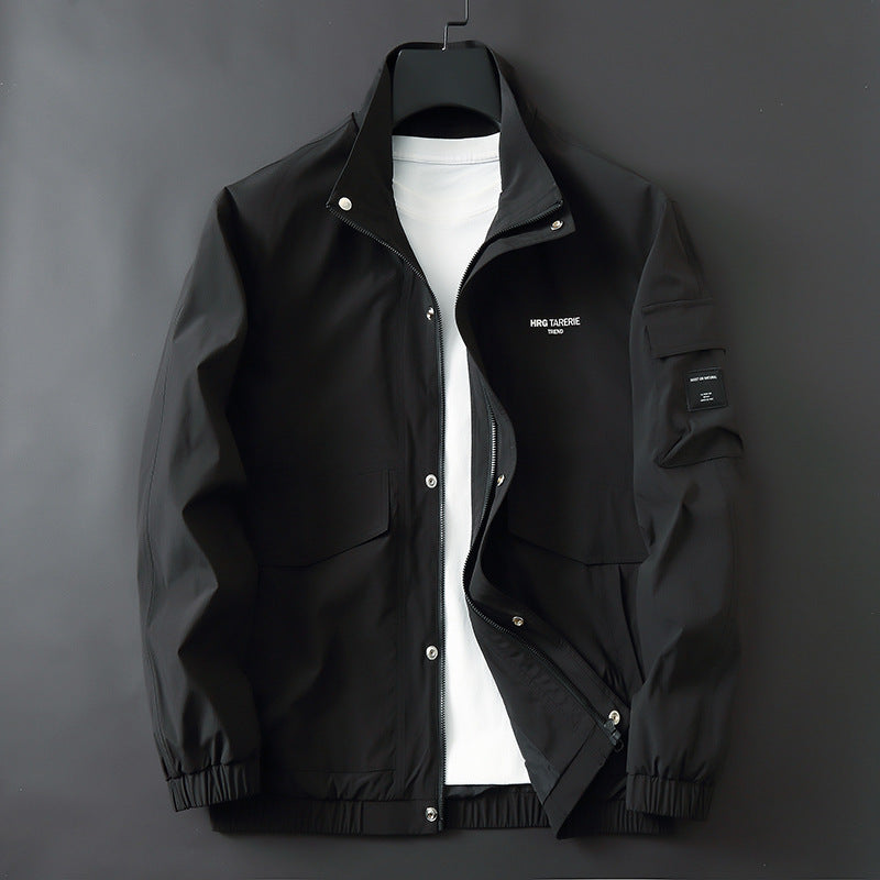 Herren Funktionale Fieldjacke mit Stehkragen, Armtasche und Pattentaschen Echo Archiv
