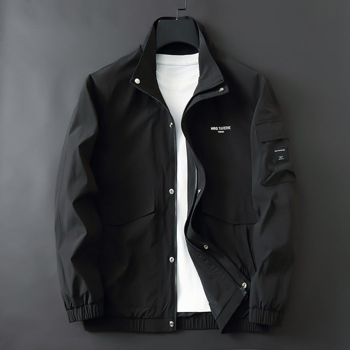 Herren Funktionale Fieldjacke mit Stehkragen, Armtasche und Pattentaschen Echo Archiv