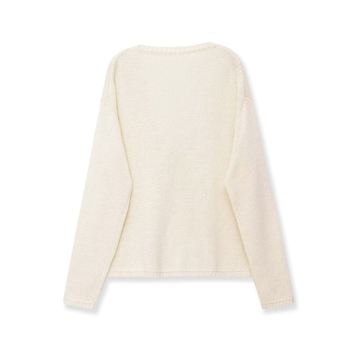 Damen Oversize V-Ausschnitt Grobstrickpullover Echo Archiv
