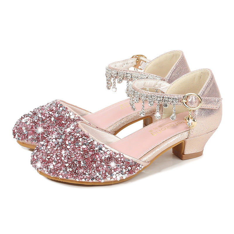 Damen Glitzernde Festtagschuhe mit niedrigem Absatz Echo Archiv