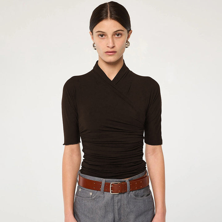 Damen elegantes Wickeloberteil mit modischem Raffungseffekt Echo Archiv