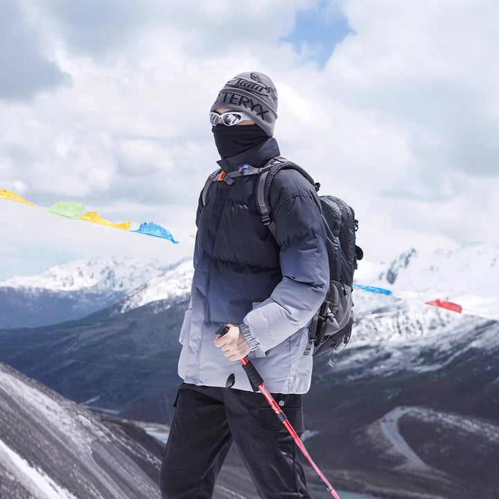 Herren Isolierte Outdoor-Steppjacke mit hohem Kragen und praktischem Reißverschluss Echoarchiv