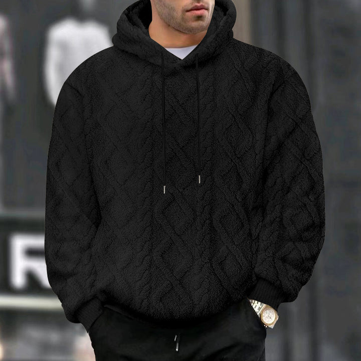 Herren Fleece Hoodie mit strukturiertem Design Echoarchiv