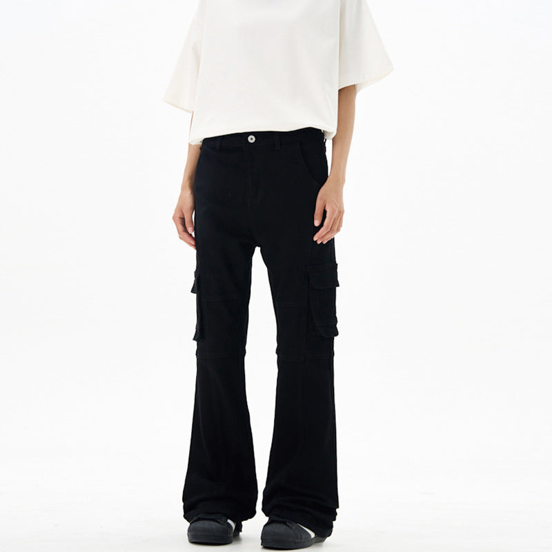 Damen Cargohose im Flared-Cut mit Utility-Taschen und verlängertem Saum Echo Archiv