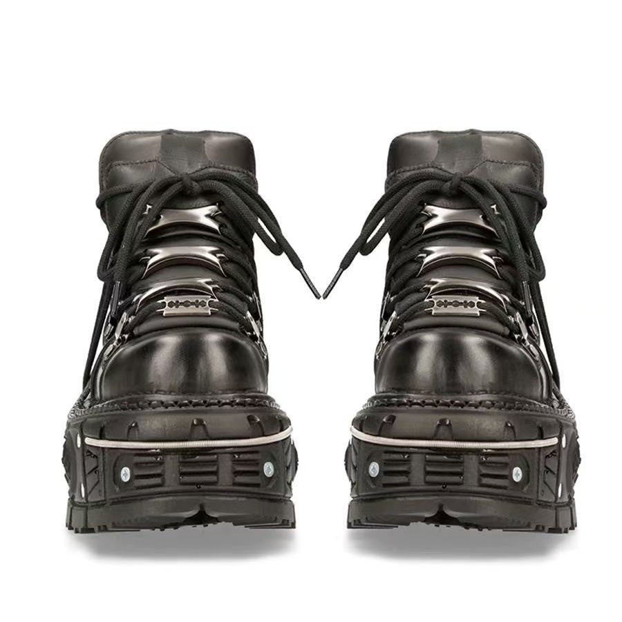 Damen Stabile High-Top Stiefel mit robuster Gummisohle Echoarchiv