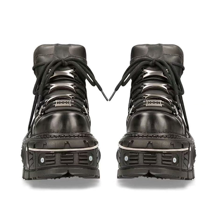 Damen Stabile High-Top Stiefel mit robuster Gummisohle Echoarchiv