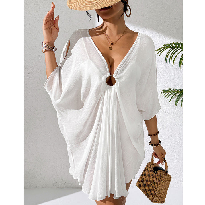 Damen Kaftan mit tiefem V-Ausschnitt und zurückgezogenem Design Echo Archiv