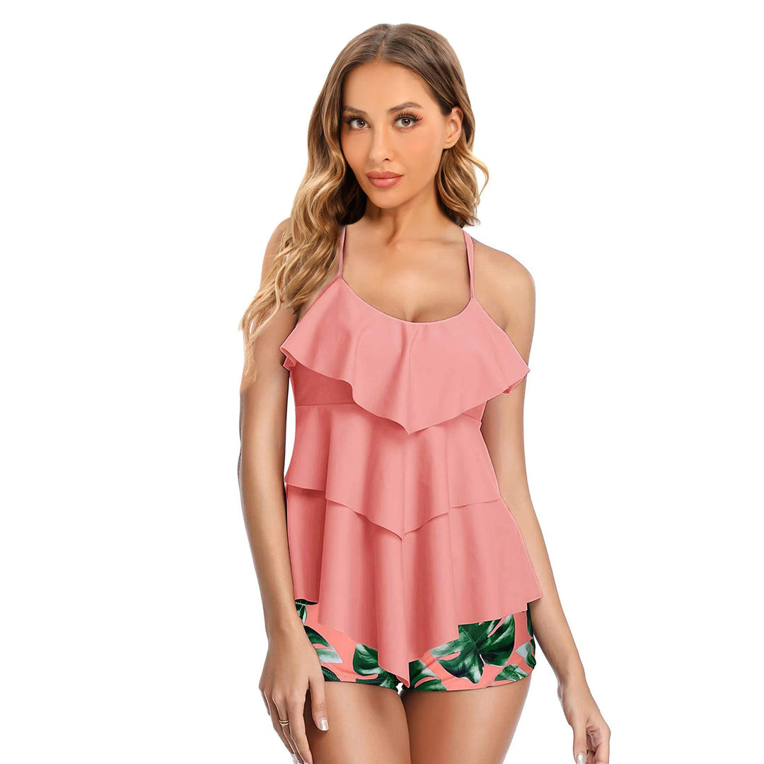Damen Tankini mit fließendem Rüschendesign und floralem Print Echo Archiv